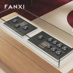 FANXI wholesale black leather watch display stand