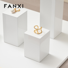 FANXI factory customize white colour wooden jewelry display