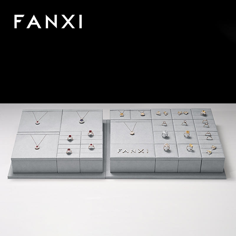 FANXI fashion gray microfiber jewellery display stand