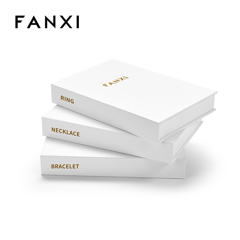 FANXI custom stackable jewelry tray with cream microfiber inside