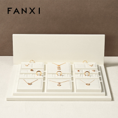 FANXI wholesale beige microfiber display for jewelry