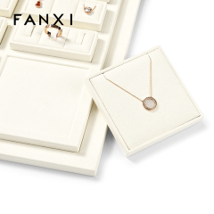 FANXI wholesale beige microfiber display for jewelry