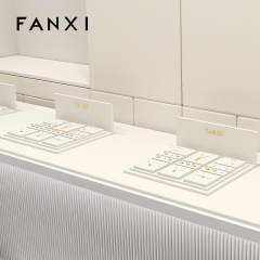 FANXI wholesale beige microfiber display for jewelry