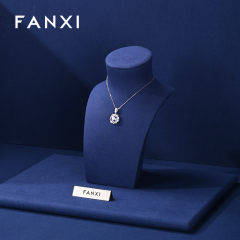 FANXI factory jewelry holder set with blue microfiber