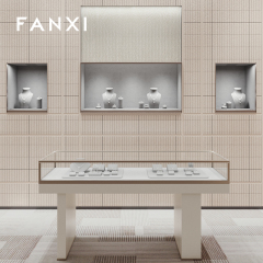 FANXI wholesale grey micofiber jewellery display stand