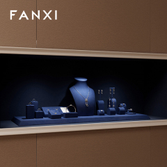 FANXI new arrival blue microfiber jewellery hanger