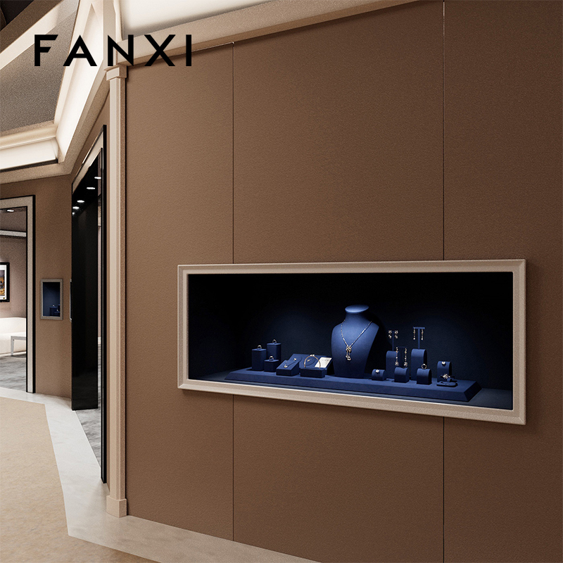 FANXI new arrival blue microfiber jewellery hanger