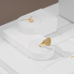 FANXI fashion White bright baking paint luxury jewelry display set
