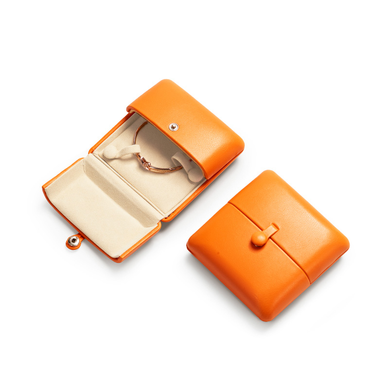 FANXI hot sale orange PU leather lmitation fur luxury jewelry box