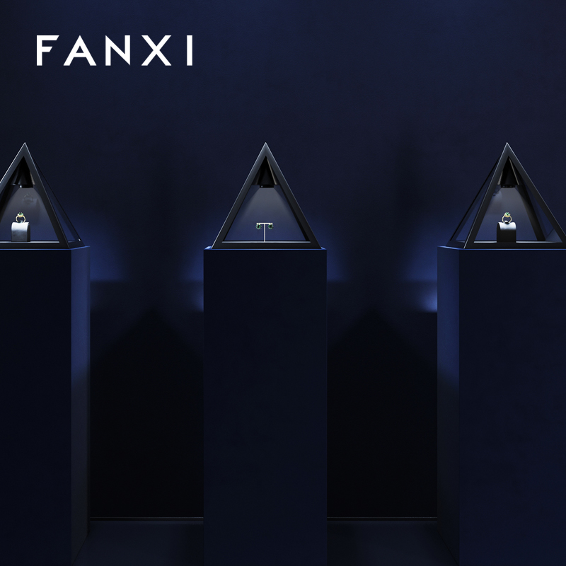 FANXI luxury Black gun jewelry display cabinet