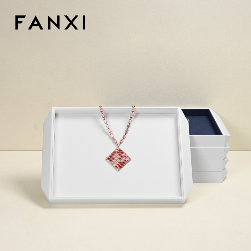 FANXI custom Multiple colors available Microfiber jewellery tray display