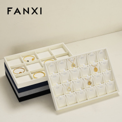 FANXI new arrival Black Microfiber jewelry tray display