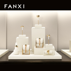 FANXI fashion Beige Microfiber jewelry display rack