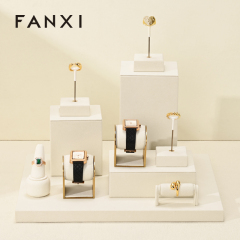 FANXI fashion Beige Microfiber jewelry display rack