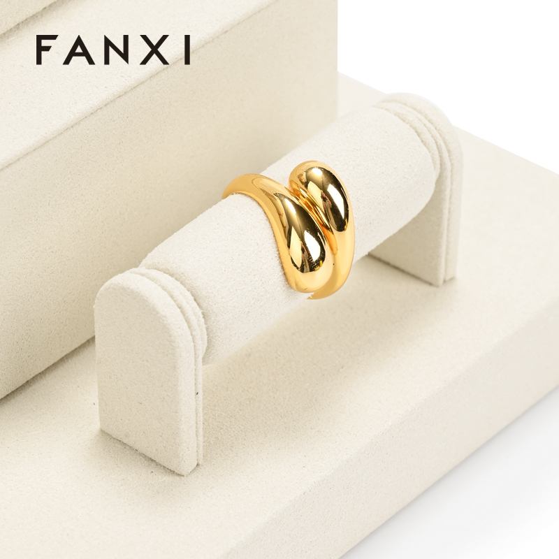 FANXI fashion Beige Microfiber jewelry display rack