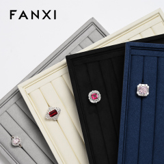 FANXI new arrival Black Microfiber jewelry tray display