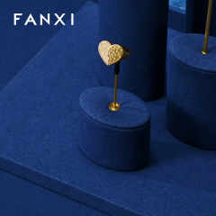 FANXI new arrival Blue Microfiber jewelry display rack