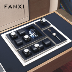 FANXI wholesale Blue metal luxury watch display stand