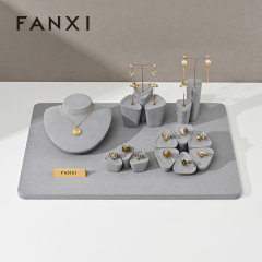 FANXI factory Gray Microfiber jewellery earring display stand