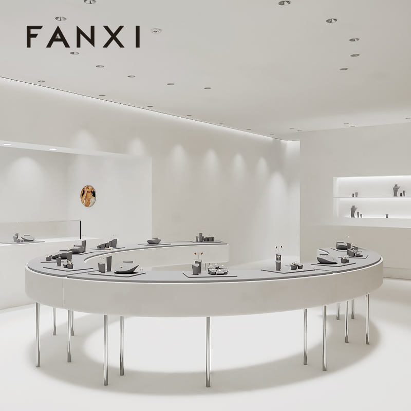 FANXI factory Gray Microfiber jewellery earring display stand