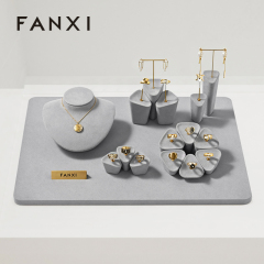 FANXI factory Gray Microfiber jewellery earring display stand