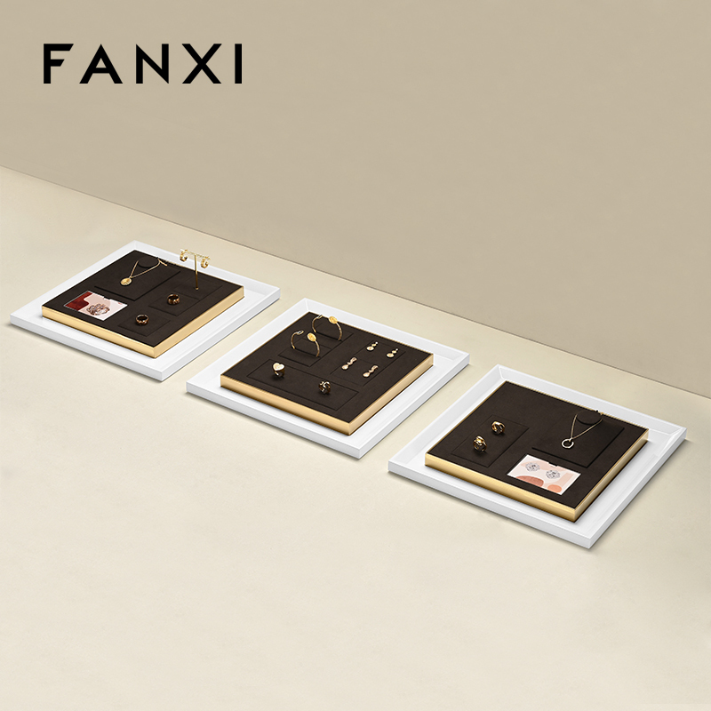 FANXI wholesale Brown Paint and metal jewelry display