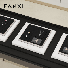 FANXI high end Black Microfiber custom jewelry display