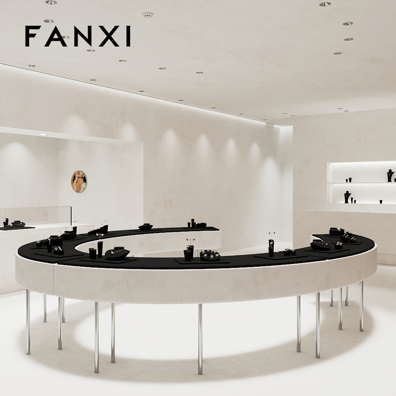 FANXI fashion Black Microfiber jewellery earring display