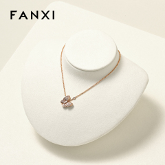 FANXI luxury Beige Microfiber earring display stand