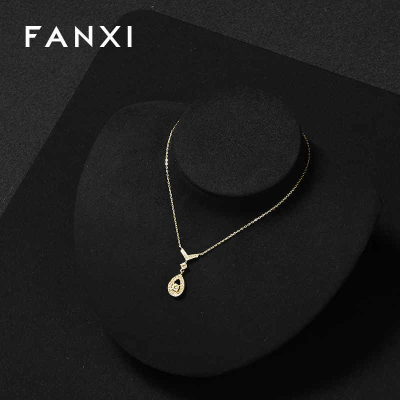 FANXI fashion Black Microfiber jewellery earring display