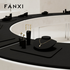 FANXI fashion Black Microfiber jewellery earring display