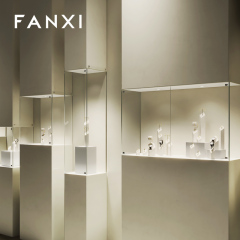 FANXI hot sale Off white Microfiber necklace watch display stand