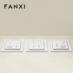 FANXI high quality White Metal Microfiber Paint jewelry display