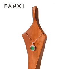 FANXI high quality Wood color and solid wood jewelry display mannequin