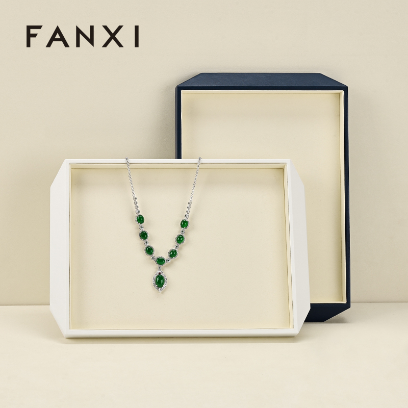 FANXI wholesale Multicolored Microfiber and PU jewelry display trays