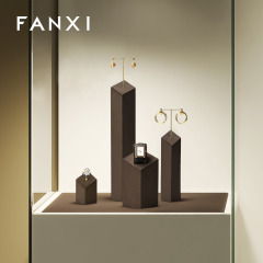 FANXI hot sale Brown Microfiber jewellery display set