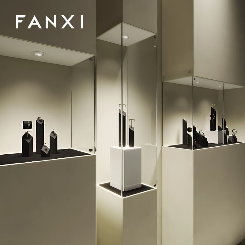 FANXI high end Black Microfiber Jewelry Display earring holder