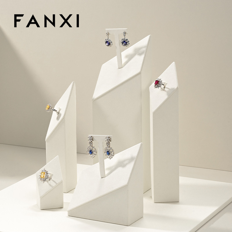FANXI factory Beige Microfiber jewelry presentation