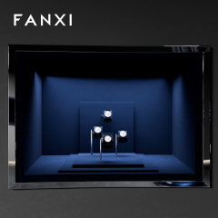 FANXI custom Blue Microfiber and metal wrist watch display stand