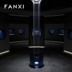 FANXI custom Blue Microfiber and metal wrist watch display stand