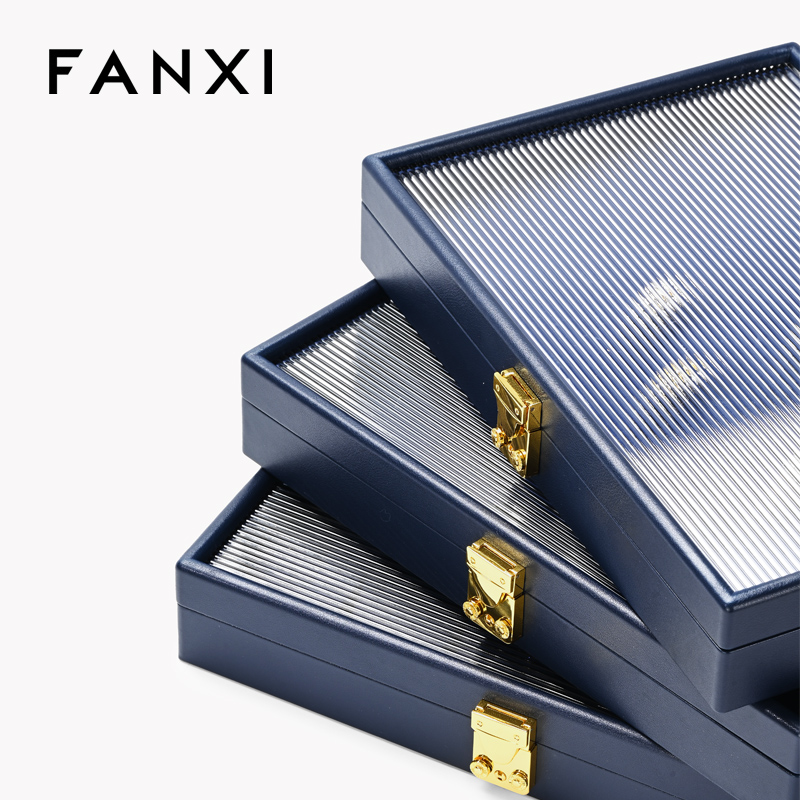 FANXI factory Multiple colors available PU leather Microfiber Jewelry case