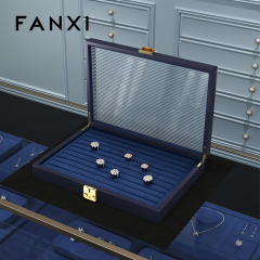 FANXI factory Multiple colors available PU leather Microfiber Jewelry case