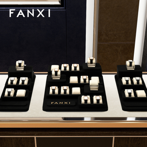 FANXI high end Black Microfiber luxury watch box