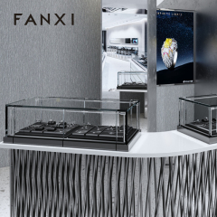 FANXI factory Black Leather metal jewelry presentation