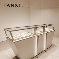 FANXI wholesale white Microfiber metal jewelry ring display