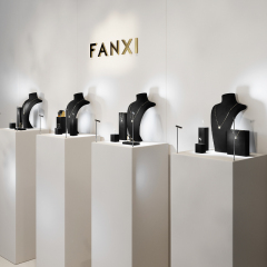 FANXI new arrival Black Microfiber luxury jewellery display