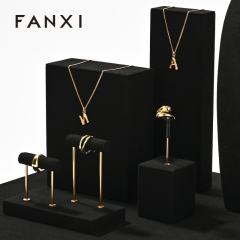 FANXI new arrival Black Microfiber luxury jewellery display