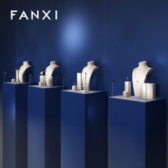 FANXI new arrival Beige Microfiber luxury jewellery display