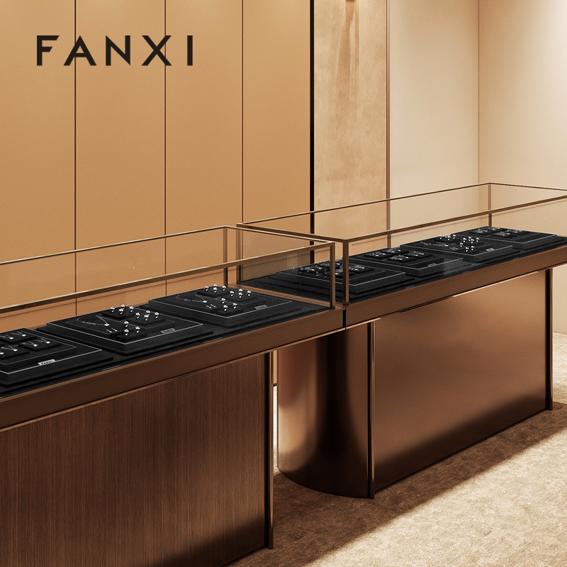 FANXI high quality Black Metal luxurious jewelry display