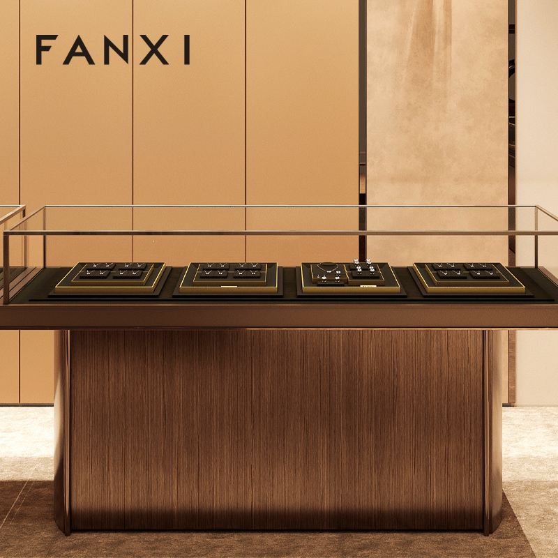 FANXI high quality Brown Metal luxurious jewelry display